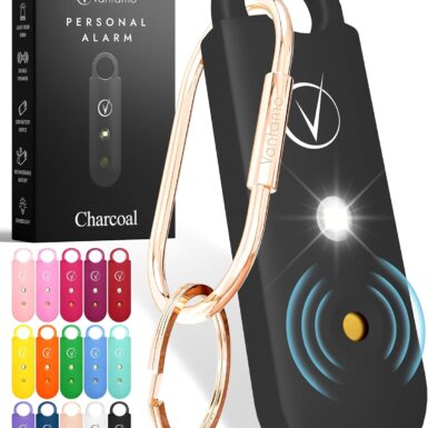 Vantamo Personal Alarm for Self Defense with Low Battery Notice, Strobe Light & Extra Loud 130 dB Double Speakers Safety Keychain Set for Women, Rechargeable Panic Button for Womens Self Defense